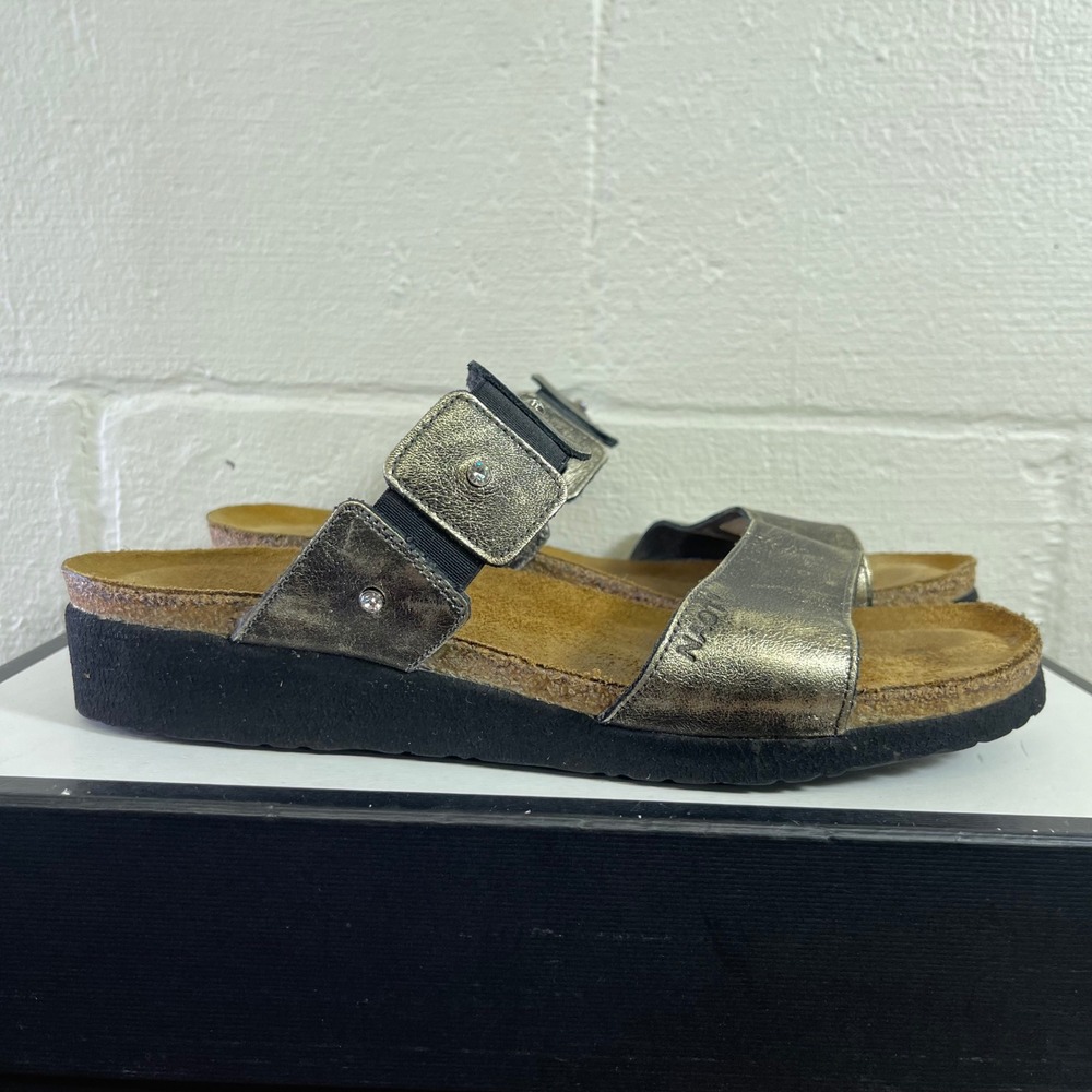 Naot Ashley Metallic Wedge Slide Sandals‎ Slip On Women's 42 EU/11-11.5 US